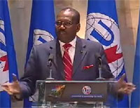 Photo: ITU Secretary-General adressing HLS-08 participants