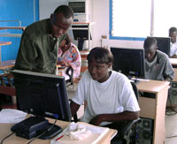 Returnees learning the use of ICTs. Source: UNHCR