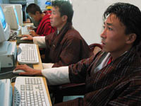 ICT Training in a multipurpose community telecentre established in ITU in Bhutan. Source: ITU