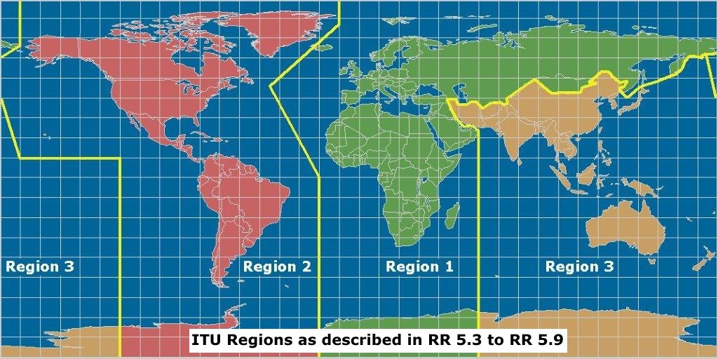 Amateur Radio Regions 100