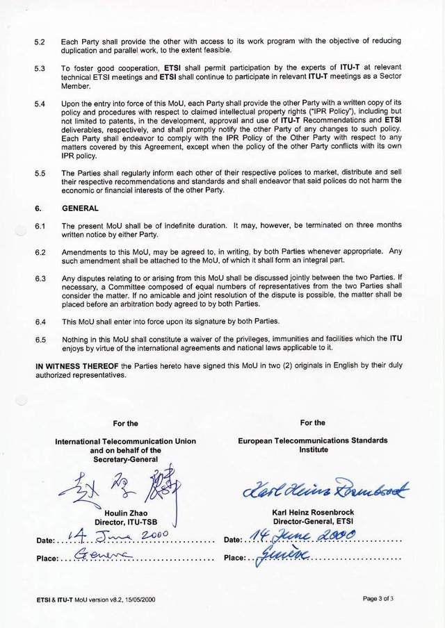MoU between ITU and ETSI - Page 3
