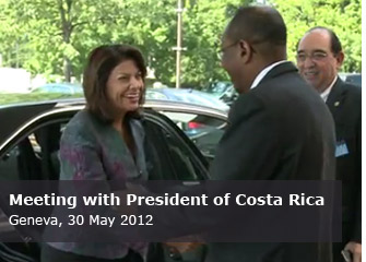 Reunião com o Presidente da Costa Rica