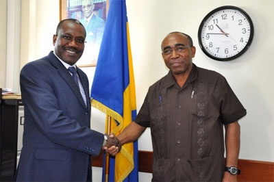 Dr Hamadoun Touré and H.E. Mr Darcy Boyce