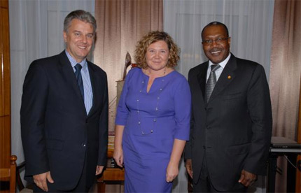 Dr Hamadoun I. Touré, ITU Secretary-General with H.E. Cezary Grabarczyk, Poland's Minister of Infrastructure and Ms. Magdalena G