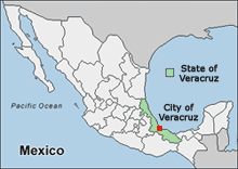 Map of Veracruz, Mexico