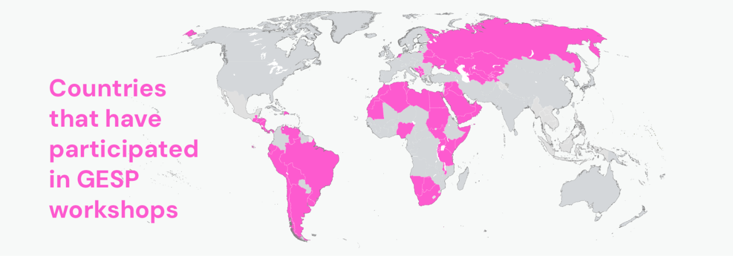 Countries that have participated in GESP workshops