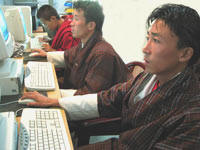 ICT Training in a multipurpose community telecentre established by ITU in rural Bhutan. Source: ITU