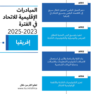 المبادرات الإقليمية لمنطقة إفريقيا​