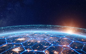 Communication network above Earth