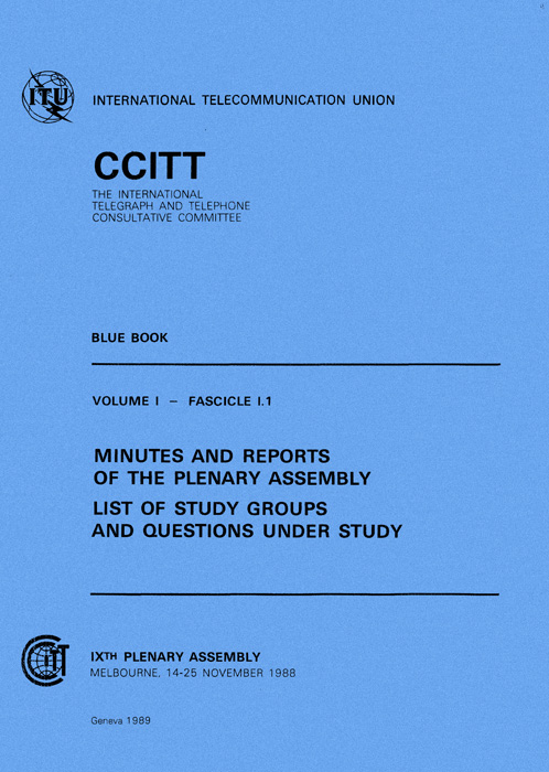 CCITT - IXth Plenary Assembly (Melbourne, 1988)