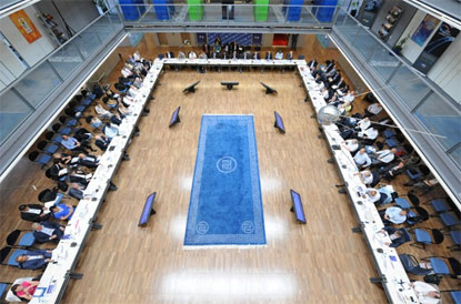 The Broadband Commission for Digital Development in session, ITU headquarters, Geneva