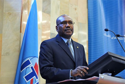 Photo: Dr Hamadoun Touré, ITU Secretary-General, speaks at the openning ceremony of ITU Council 2010 