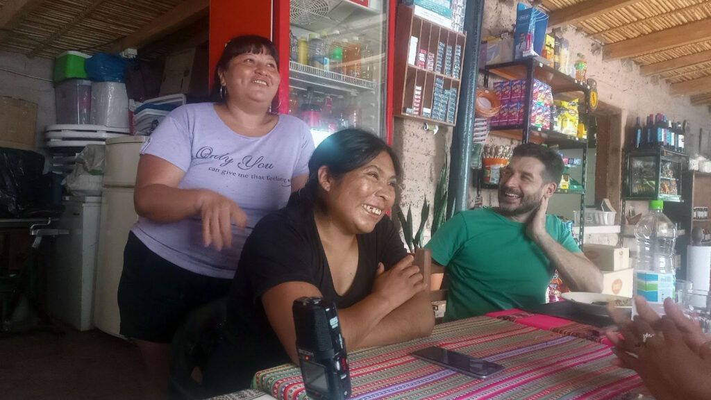 People at radio station, Argentina