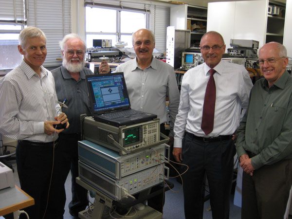 CSIRO’s Wireless Local Area Network (WLAN) team with the WLAN testbed, May 2012.
