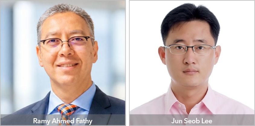 Ramy Ahmed Fathy, Chief of International Cybersecurity, NTRA, Egypt, and Jun Seob Lee, Electronics and Telecommunications Research Institute (ETRI), Republic of Korea