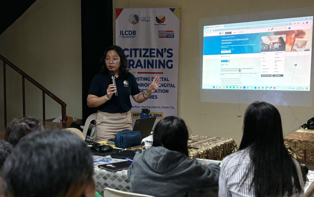DTC-DITC citizens’ trainings in Barangay Baganihan in Davao’s Marilog District