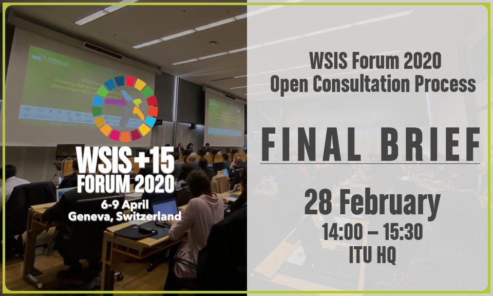 WSIS Forum 2020 OCP — Final Brief — 28 February 2020