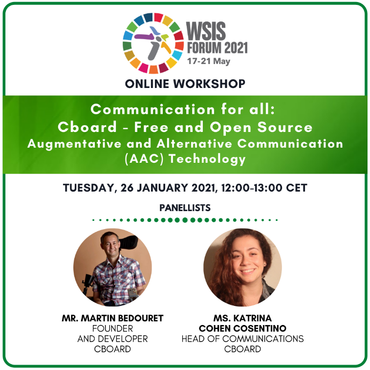 Communication for all: Cboard - Free and Open Source Augmentative and Alternative Communication Technology-Webinar Registration