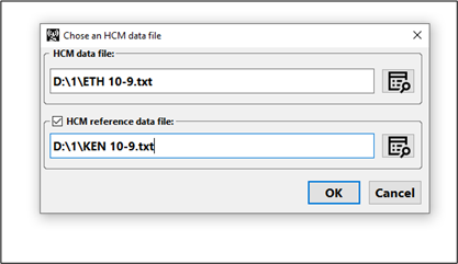 HCM Data File Selection