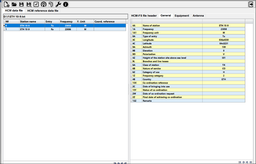 HCM Data File View