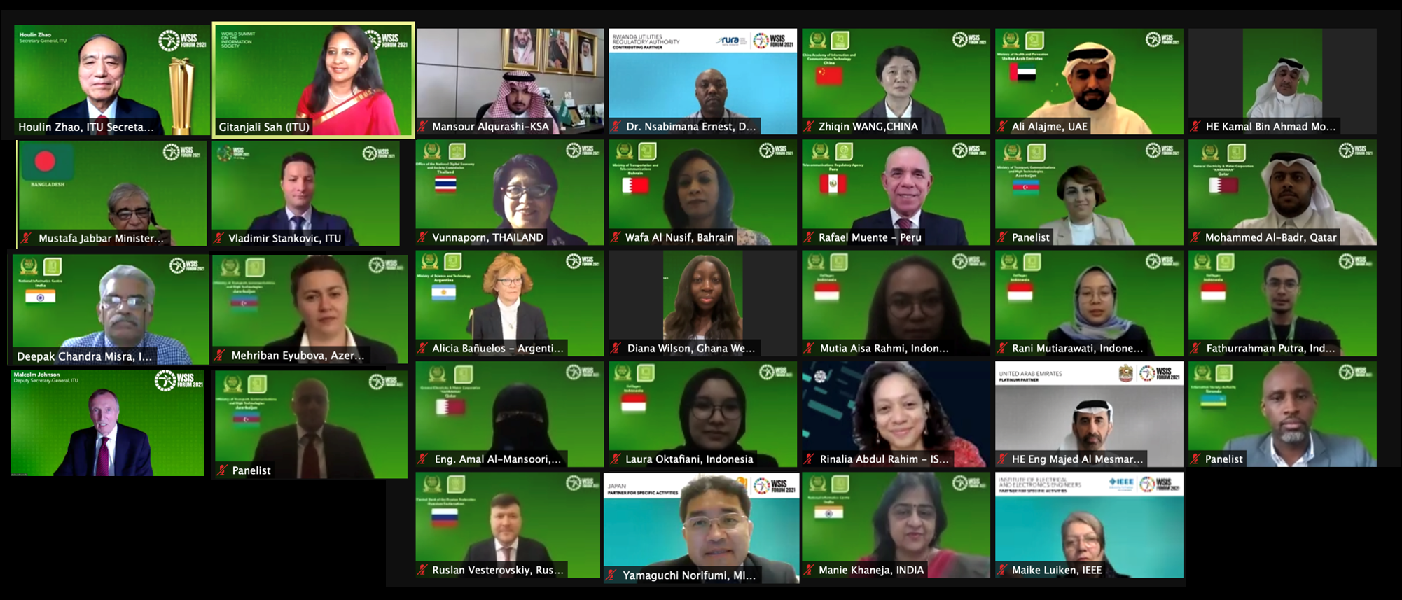 Opening Segment: WSIS Prizes 2021 Ceremony_group