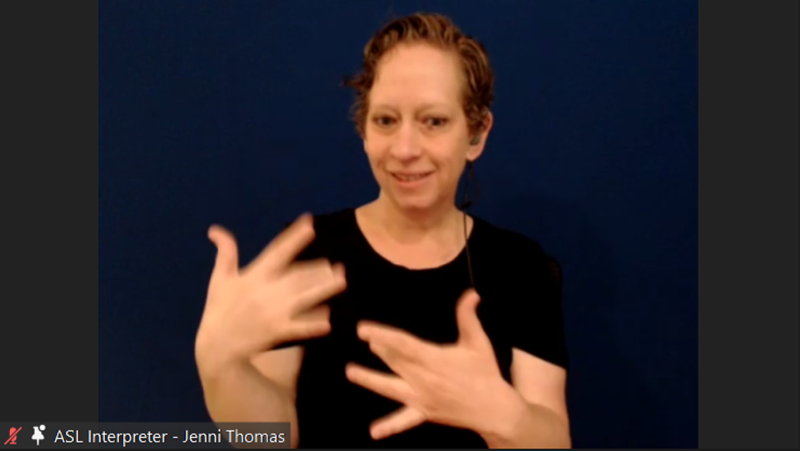ASL Interpreter - Jenni Thomas