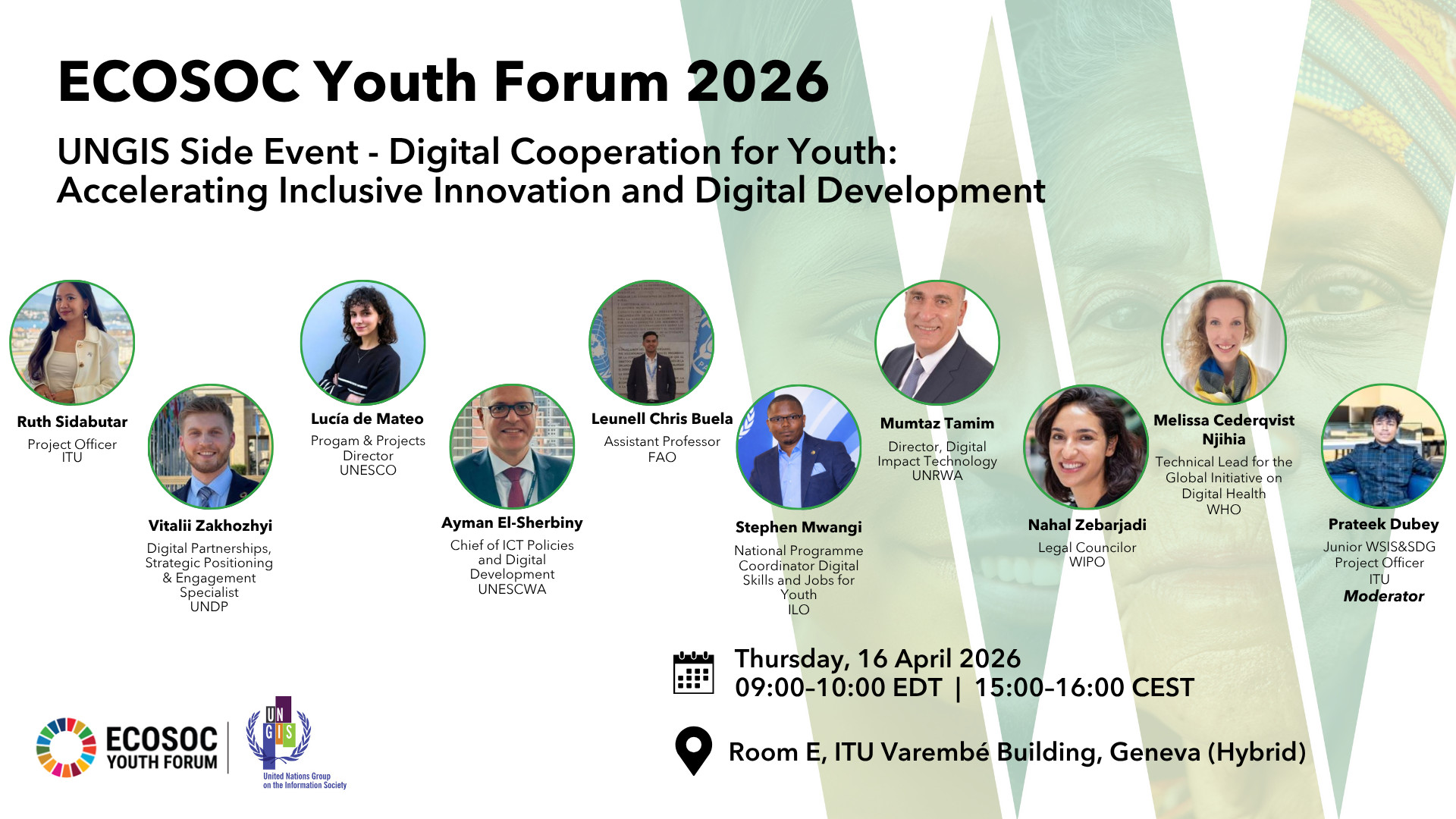 UNGIS Side Event @ ECOSOC Youth Forum 2026