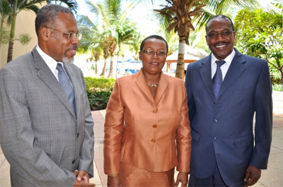 H.E. Mr Jacques Gabriel, H.E. Ms Maxine McClean, Dr Hamadoun I. Touré